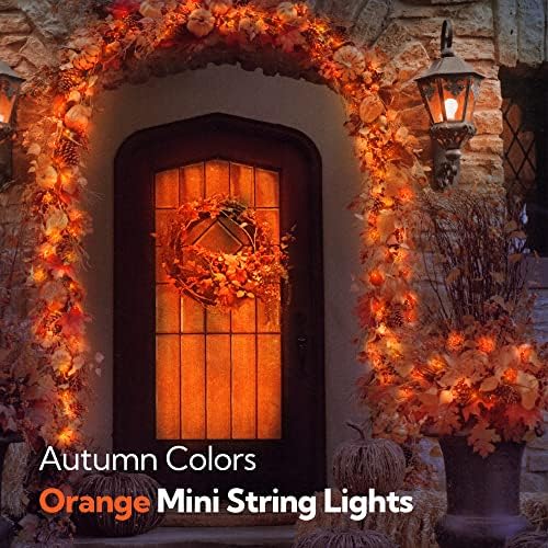 Hopolon 13FT 50 Orange Halloween Incandescent Mini String Lights 2 Pack - Image 4