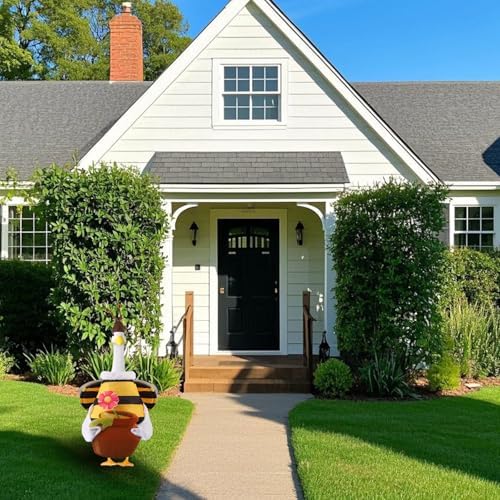 Lyreh Bee Goose Outfit, Polyester Porch Spring Goose Statue Clothes Creative Cute Costume for Outdoor Garden Courtyard Lawn Decoration - Image 3