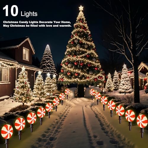 Ultimate Unicorn Christmas Lollipop Pathway Lights Red, Christmas Decor - Image 6