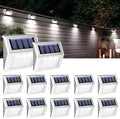 GIGALUMI 12 Pack Solar Fence Lights Outdoor, Waterproof LED, Cold White by GIGALUMI