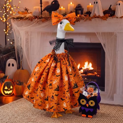 Halloween Orange Porch Goose Outfits for 23 Inch Lawn Statue - Image 6