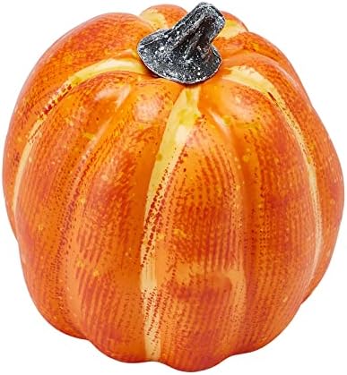 Lucakuins 7Pcs Artificial Pumpkins Fall Decoration Assorted Faux Pumpkin Cute Foam Pumpkins for Home Outside Halloween Decorating (Orange2, One Size) - Image 2