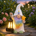 Solar Garden Gnome Statue : Unicorn Outdoor Lantern Decor by welcometoAcgarten