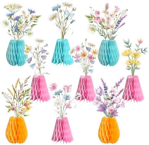 Wildflowers Honeycomb Centerpieces by Pedel