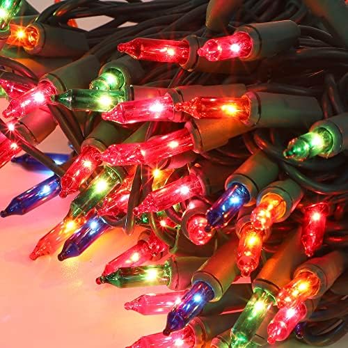 LJLNION Christmas Lights, 150 Count 33 FT Green Wire Xmas Tree Lights, 120V UL Certified Connectable for Holiday Party Outdoor Indoor Decoration, Multicolor - Image 2