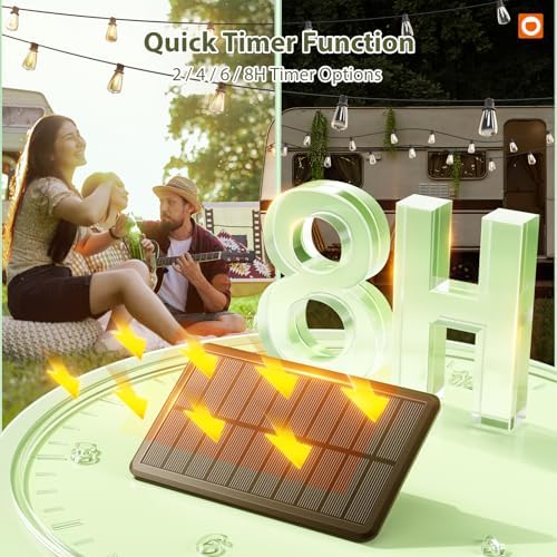 addlon 33(27+6) FT Solar String Lights Waterproof, Remote& USB Port 9+1 LED - Image 6