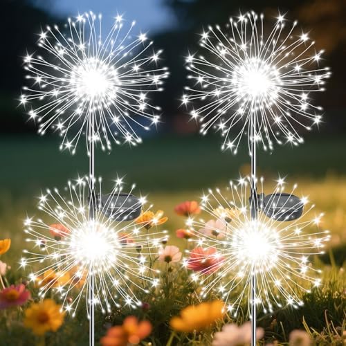 Solar Garden Lights Outdoor, Solar Firework Fairy Lights Garden Decor by Slyuexu