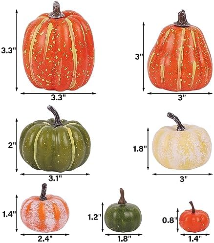 winemana 46 Pcs Artificial Pumpkins for Decorating Fall Decorations - Image 3