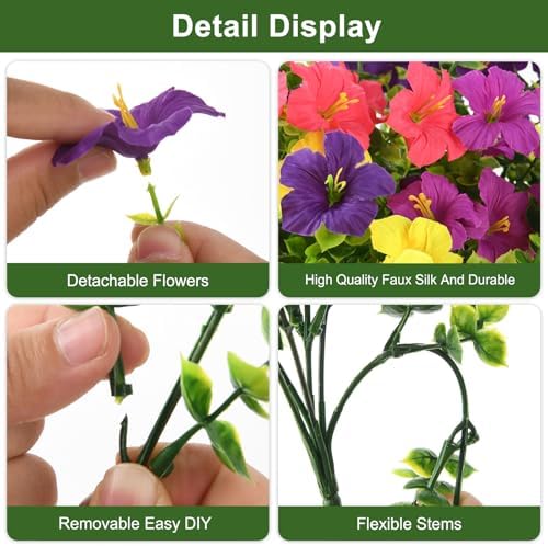 Artificial Fake Petunias Flowers for Outdoors Spring Summer Decoration - Image 3