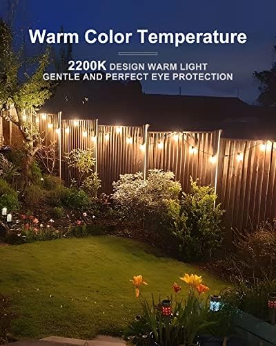 Lightdot LED Outdoor String Lights 200FT Patio Lights with 96 Shatterproof ST38 Vintage Edison Bulbs, Outside Hanging Light Waterproof for Porch, Deck, Garden, Backyard, Balcony, Dimmable - Image 5