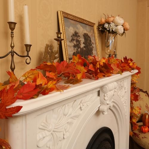Joyhalo 6 Pack Fall Garland with Red Leaves - Image 5