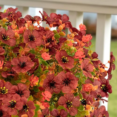 Ammyoo 12 Bundles Fall Mums Artificial Flowers for Outdoors Decor - Image 3