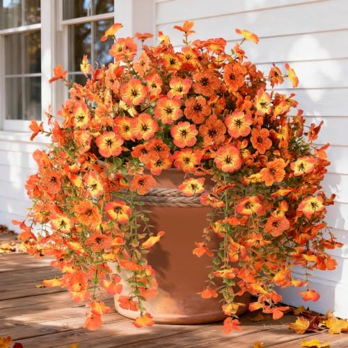 ZFProcess Artificial Fall Flowers for Outdoors 2PCS Silk Fake Flowers by ZFProcessArtificialFlowers