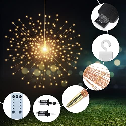 PXBNIUYA 5 Pack 1000LED Plug in Starburst Sphere Lights,LED Firework Light - Image 5
