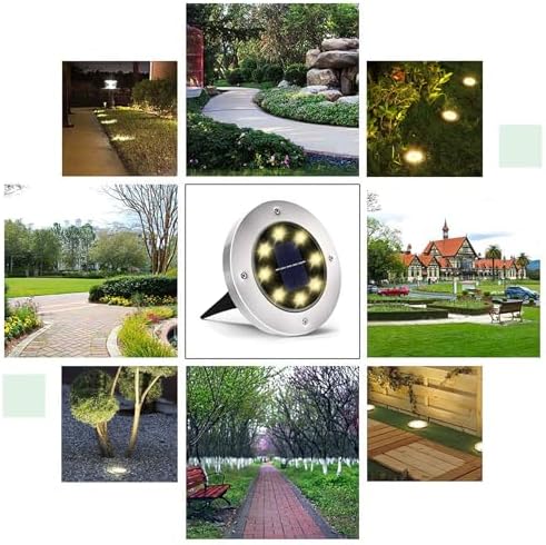 INCX Solar Lights Outdoor Waterproof, Warm White, 16 Pack Ground Lights - Image 6