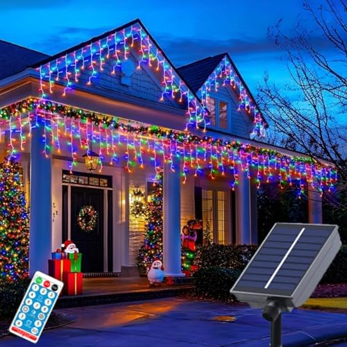 Neoclassy Upgraded Solar Christmas Lights,304LED Outdoor Christmas Decorations 8 Modes Waterproof Solar Halloween Thanksgiving Lights for Patio Yard Wedding Party House Xmas Tree Roof Decorations by NeoclassyDirect