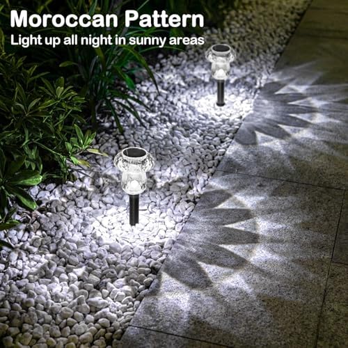 Solar Garden Lights Outdoor 8 Pack 6000K Cool White Mushroom Decor - Image 6