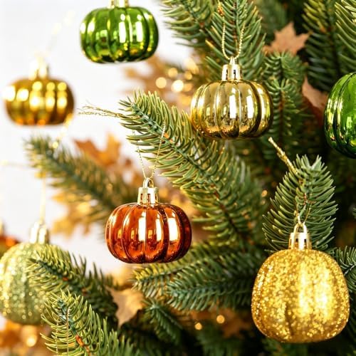 24PCS Fall Ornaments for Tree Pumpkins Decorations Thanksgiving Decor - Image 2