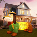 Leyndo 5.3 ft Thanksgiving Inflatables Decorations Fall Blow up Dachshund Thanksgiving Inflatables Dachshund Dog with Built in LED Lights for Holiday Party Outdoor Garden Lawn Yard Decorations by Leyndo