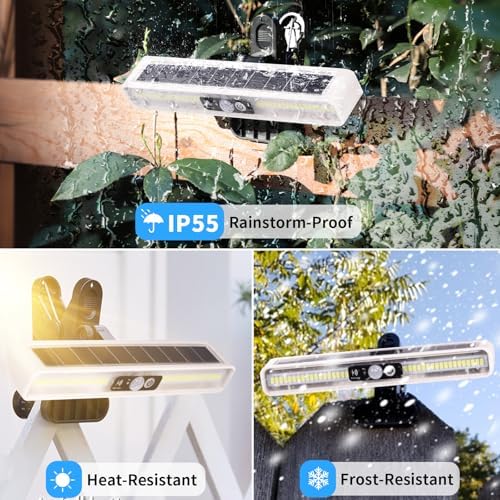 Clip On Solar Lights Outdoor with PIR Motion Sensor (White ,4 Pack ,6000K) - Image 6