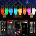 Smart C9 Christmas Outdoor Lights, 41FT 50 LED APP Remote Control String Lights, DIY Chasing Xmas Lights, RGB Color Changing with Timer & Music Sync for Holiday Xmas Tree Decoration by Unknown