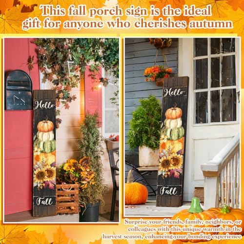 Farmhouse Fall Porch Signs 47" Wooden Outdoor Fall Porch Decor for Home - Image 5
