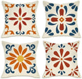 Fahrendom Mexican Talavera Tile Decorative Throw Pillow Covers by Fahrendom