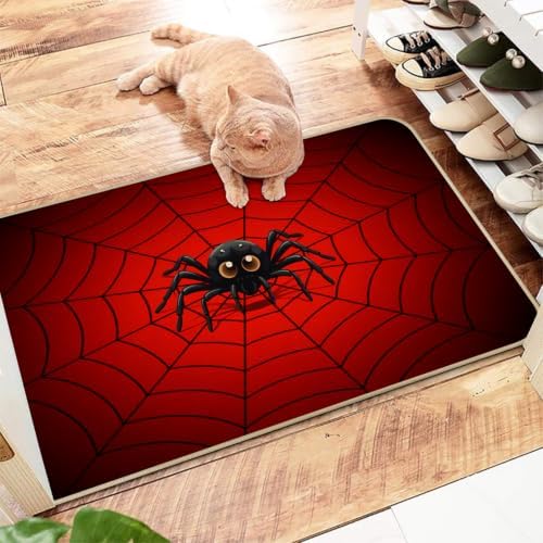 Nialnant Halloween Door Mat Door, Spider Front Door Mat Entrance 17” x 29” - Image 7