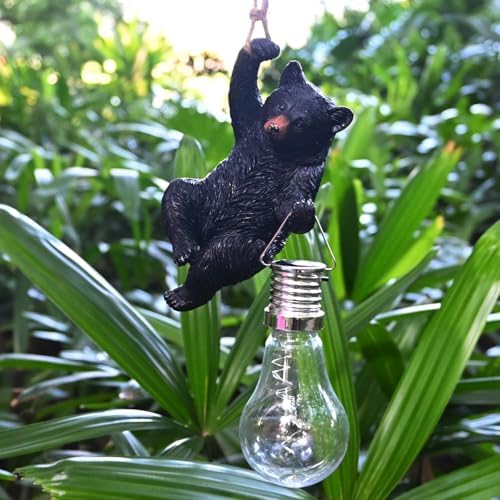 Light Up Bear Statues Outdoor Solar Bear Garden Decor for Outside Hanging - Image 2