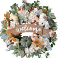 24 Inch Fall Pumpkin Hydrangea Flower Front Door Wreath by Egolot