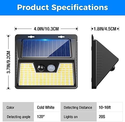Peasur 18 Pack/140 LED Solar Lights, Outdoor Waterproof, 3 Lighting Modes, Motion Sensor, Black - Image 7
