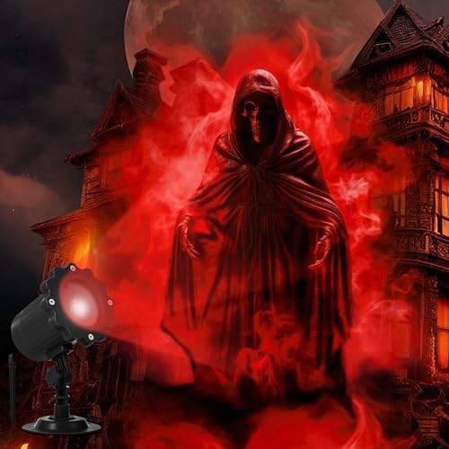 Treela Halloween Ghost Projector Light Outdoor Decoration, Red, Dynamic by Treela