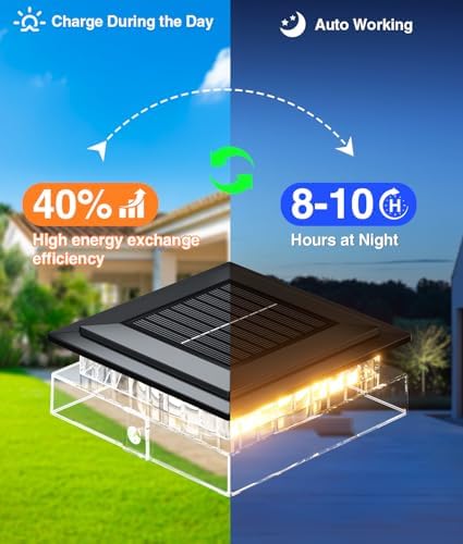 12 Pack 4x4 Solar Post Cap Lights Outdoor, Fence Post Solar Lights with Warm Light Mode, Waterproof Fence Deck Post Lights Solar Powered Fits 4x4 3.5x3.5 Vinyl Wooden Posts for Patio Porch - Image 5