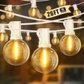 LAMPHOME 26 Feet LED Outdoor String Lights with 12+1 Shatterproof G40 Edison Bulbs, Connectable and Weatherproof Strand, Commercial Grade Patio Lights for Backyard Decorative, Warm White by ULL