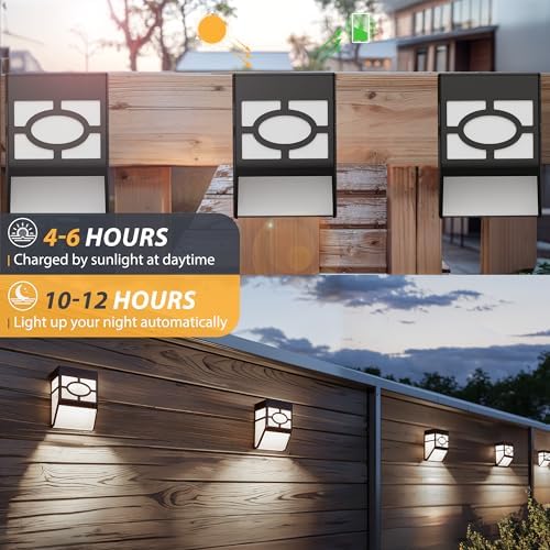 Otdair Solar Deck Lights Outdoor, 2 Modes Decorative Solar Fence Lights with RGB 7 Colors & Cold White, IP65 Waterproof Garden Decor for Yard, Patio, Front Door, Post, Landscape 8 Pack - Image 4