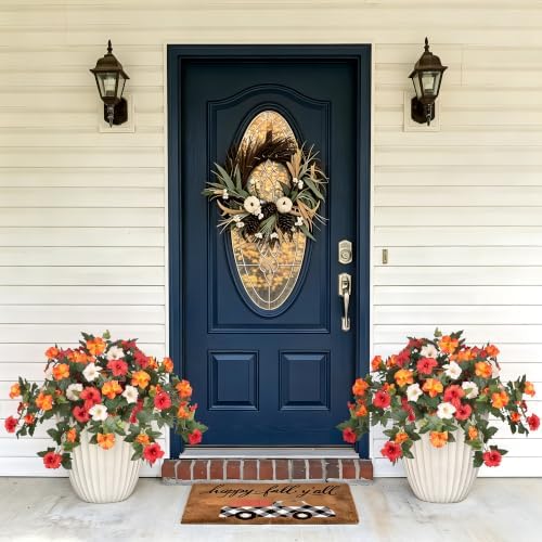 Ammyoo Artificial Fall Flowers Fake Petunias Plants for Outdoor Decoration - Image 5