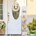 Threehoney 47" Large Spring Porch Sign Tulip Welcome Sign Wooden Tall Spring Porch Decor Leaner Rustic Farmhouse Front Door Decor for Holiday Outdoor Home Yard Entryway Gift by Threehoney