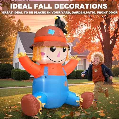 4FT Fall Thanksgiving Inflatables Outdoor Decorations with Built-in LEDs - Image 2