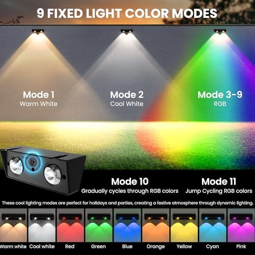 SOLPEX Solar Fence Lights Outdoor, Color Changing,Waterproof IP65, 12 Pack - Image 6