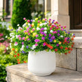 CLEANGOR 12 Pcs Artificial Flowers for Outdoors Decorations (6 Color) by Cleangor