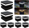 Modern Solar Post Cap Lights - 8 Pack, 2 Modes LED(3000K/6000K) Deck Fence Cap Light for 2x2, 2.5x2.5, 3x3 Posts, IP65 Waterproof, Decoration for Patio, Porch by BHRAILING