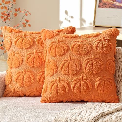 MIULEE Fall Pillow Covers Pumpkin Fall Decor 18x18 Orange by MIULEE