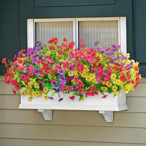 Artificial Flowers for Outdoors Fake Flowers Faux Plant Spring Summer Decor - Image 2