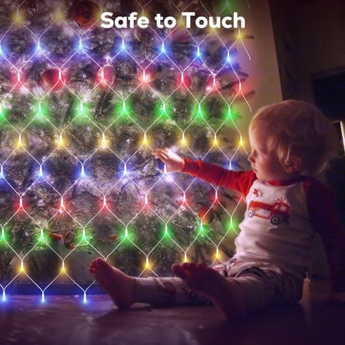 12ft x 5ft 360LED Bush Net Lights, Connectable Outdoor Mesh Bush Lights with 8 Modes, Timer, Dimmer, Memory Function, Waterproof for Indoor Outdoor Decor.Multi-Color - Image 4