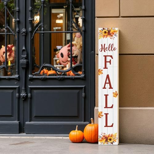 Fall Porch Decor Outdoor Autumn Thanksgiving Wooden Porch Sign 46.8 Inch - Image 4