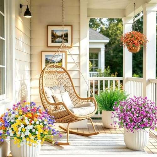 Ouddy Decor 24 Bundles Artificial Flowers for Outdoors Decor, Mixed Color - Image 5