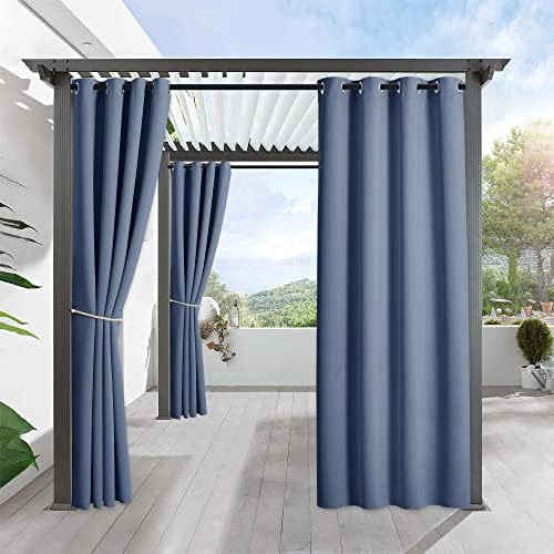 RYB HOME Outdoor Curtains for Patio Waterproof Privacy Thermal Insulated by RYBHOME