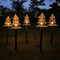 5 Pack Solar Christmas Tree Pathway Lights 6.3 Ft Total Outdoor Waterproof Landscape Lights Christmas Decorations for Pathway Garden Walkway Yard Lawn Patio (Warm White) by Unknown