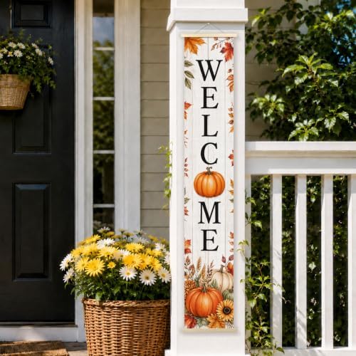 Farmhouse Fall Welcome Porch Door Banner Wall Decorations 8x47 - Image 6