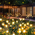 Solar Garden Lights Outdoor 8 Pack 64 LED Solar Firefly Lights Warm White by Halloween